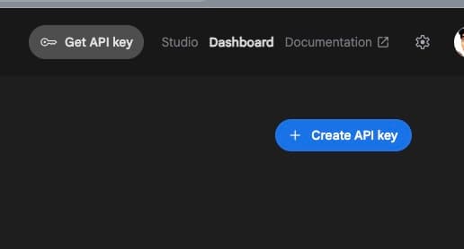 Create API Key Screenshot