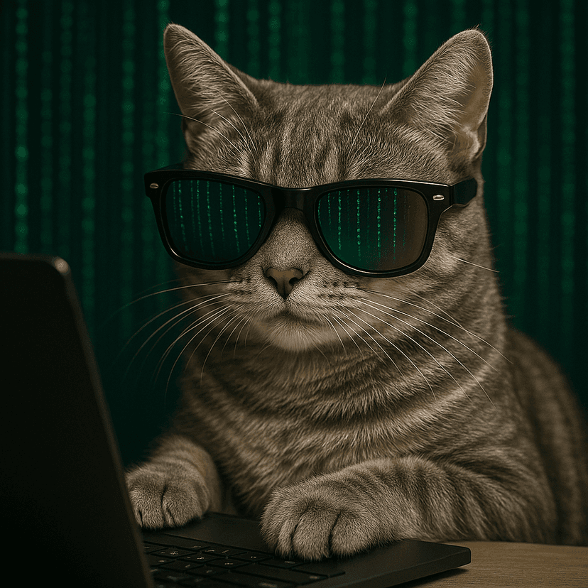 Hacker Cat - Coding with AI